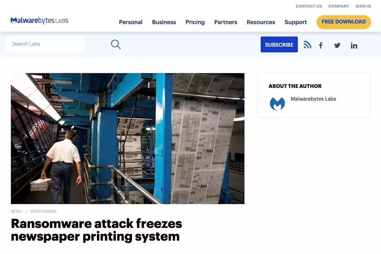 ランサムウェア攻撃でドイツの新聞印刷システムが停止 - トピックス｜Infoseekニュース