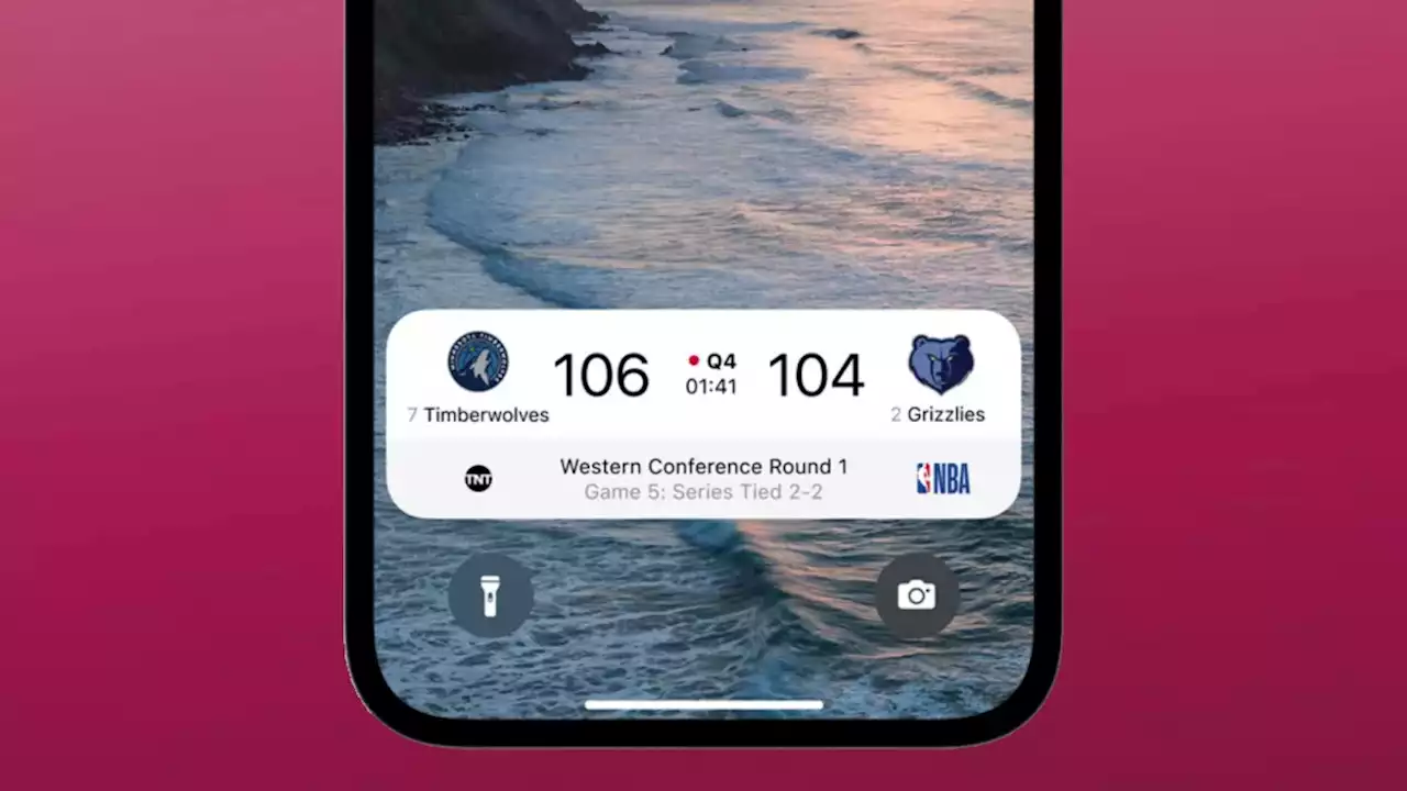 Monday's iOS 16.1 update will bring live scores to iPhone lock screen and Dynamic Island