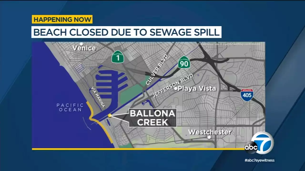 700-gallon sewage spill enters Ballona Creek, prompting beach closure in Marina del Rey