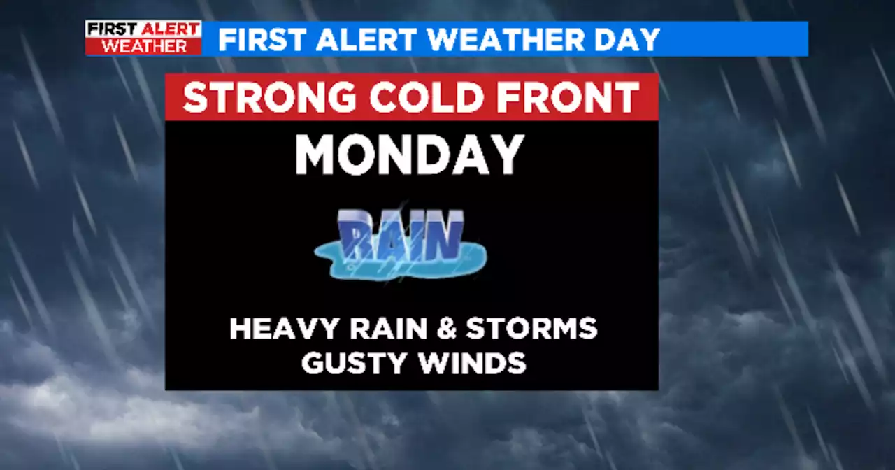 First Alert Weather Day declared for Monday due to severe storm threat