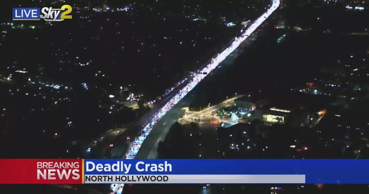 Deadly crash causes traffic in North Hollywood