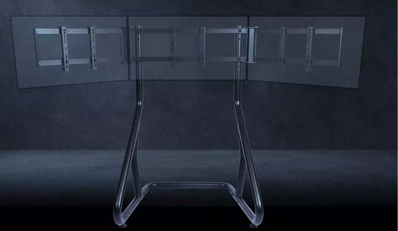 This triple-monitor stand can hold three 22-pound monitors | Digital Trends