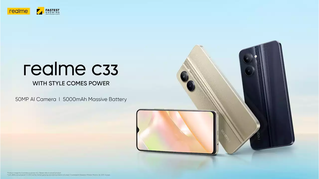 Realme C33 : il veut dompter l’entrée de gamme avec style