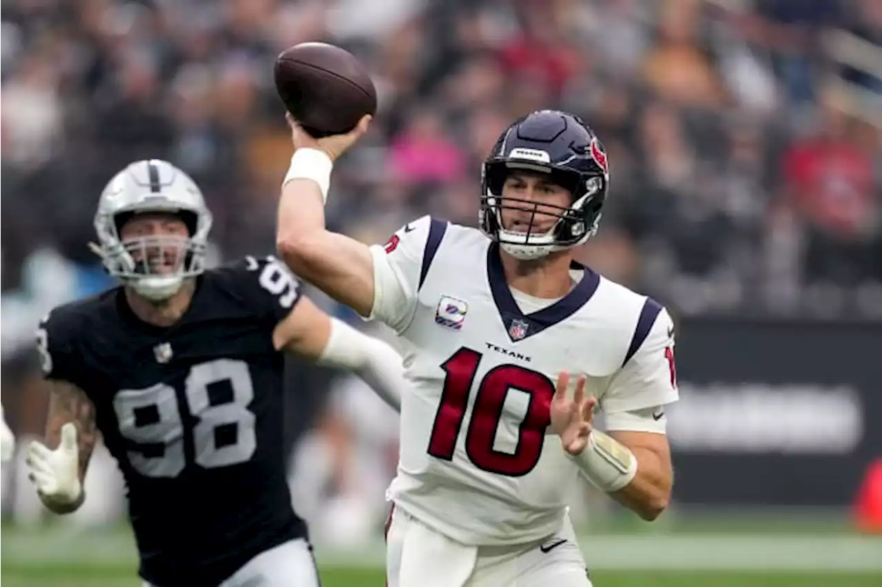 Texans’ Davis Mills delivers encouraging performance, ‘step in right direction’ for offense in loss to Raiders