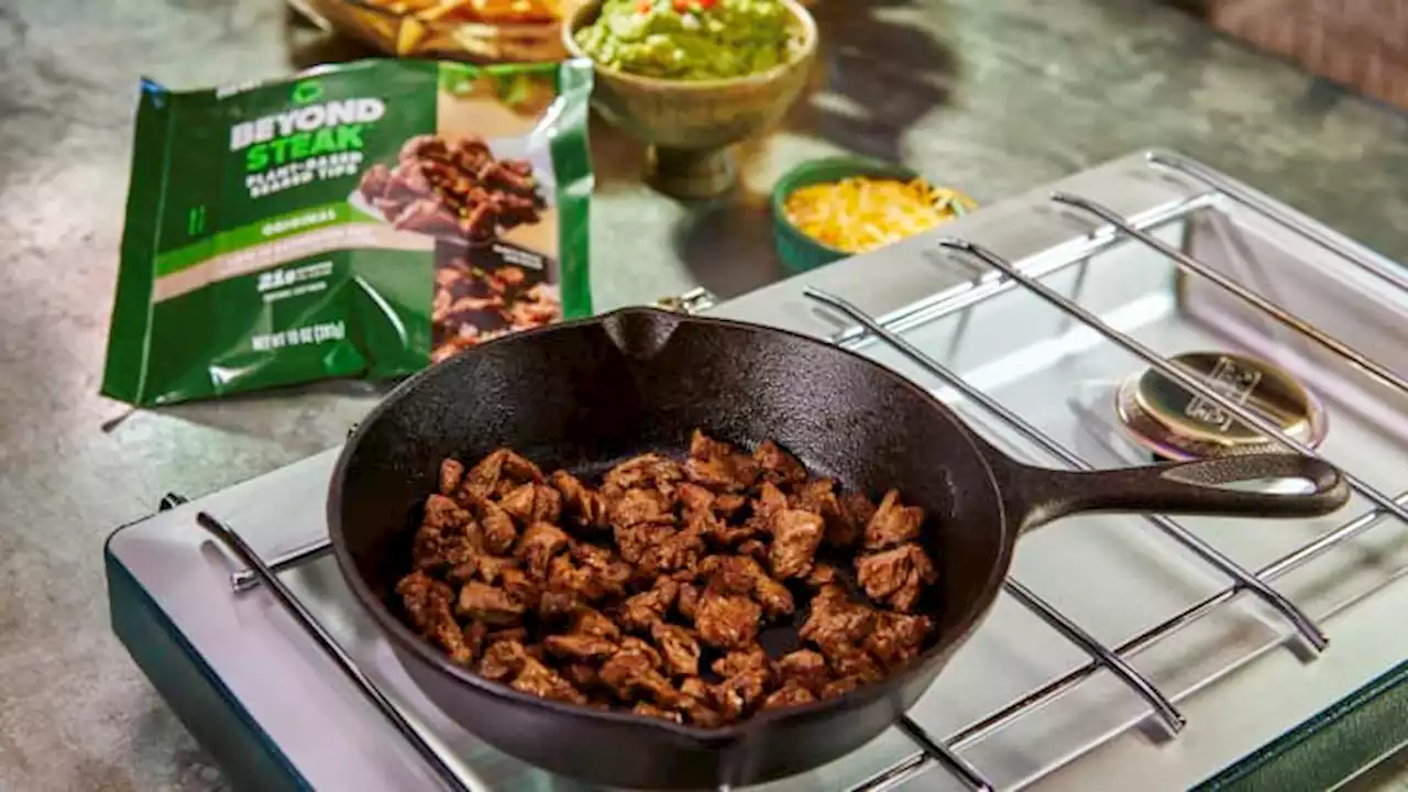 Beyond Meat is rolling out its steak substitute in grocery stores