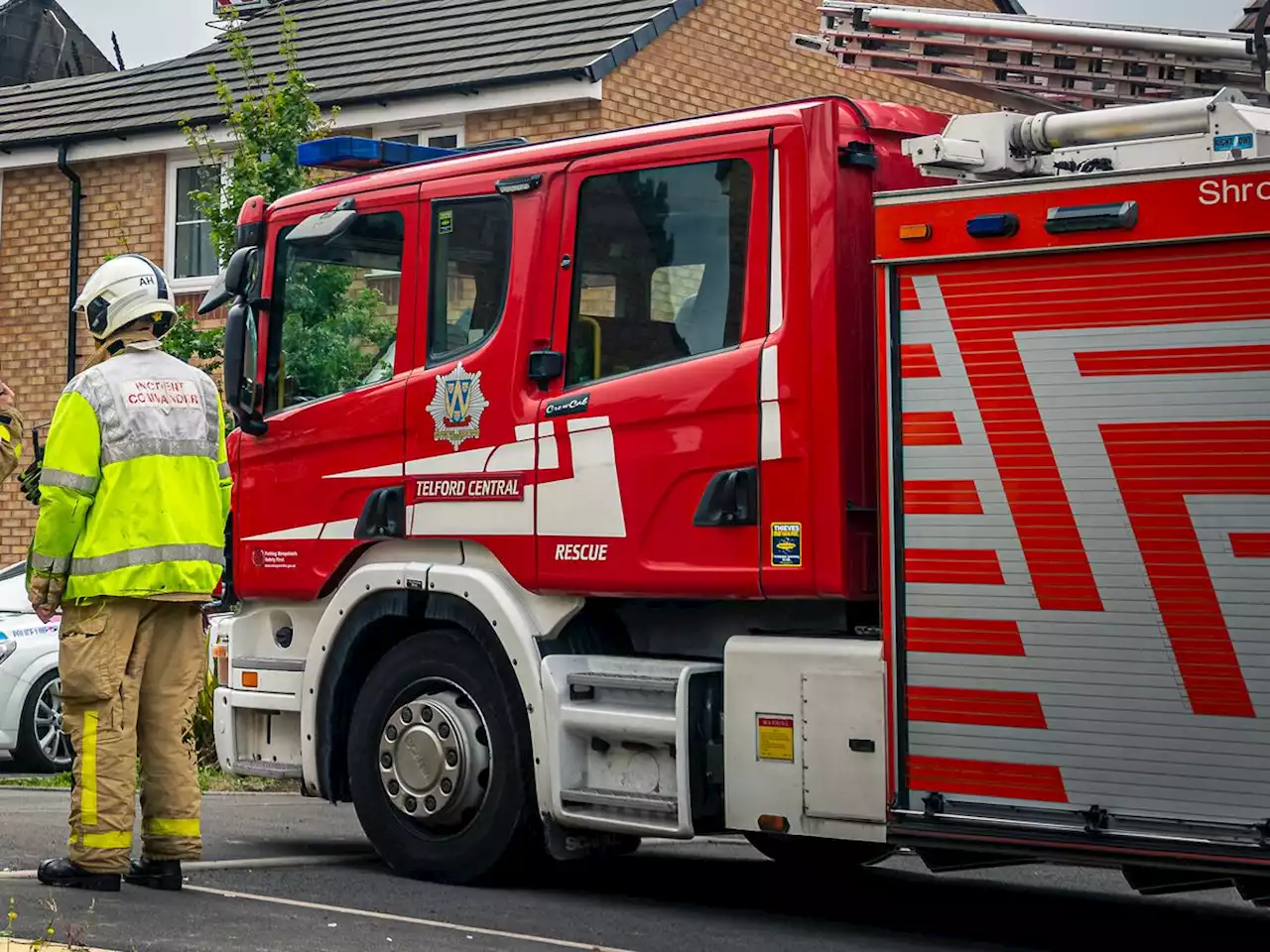 Three fire crews called after car hits lamppost in late-night crash in Market Drayton