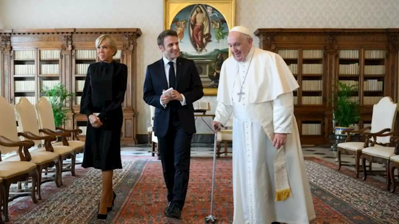 Pope meets French President Emmanuel Macron