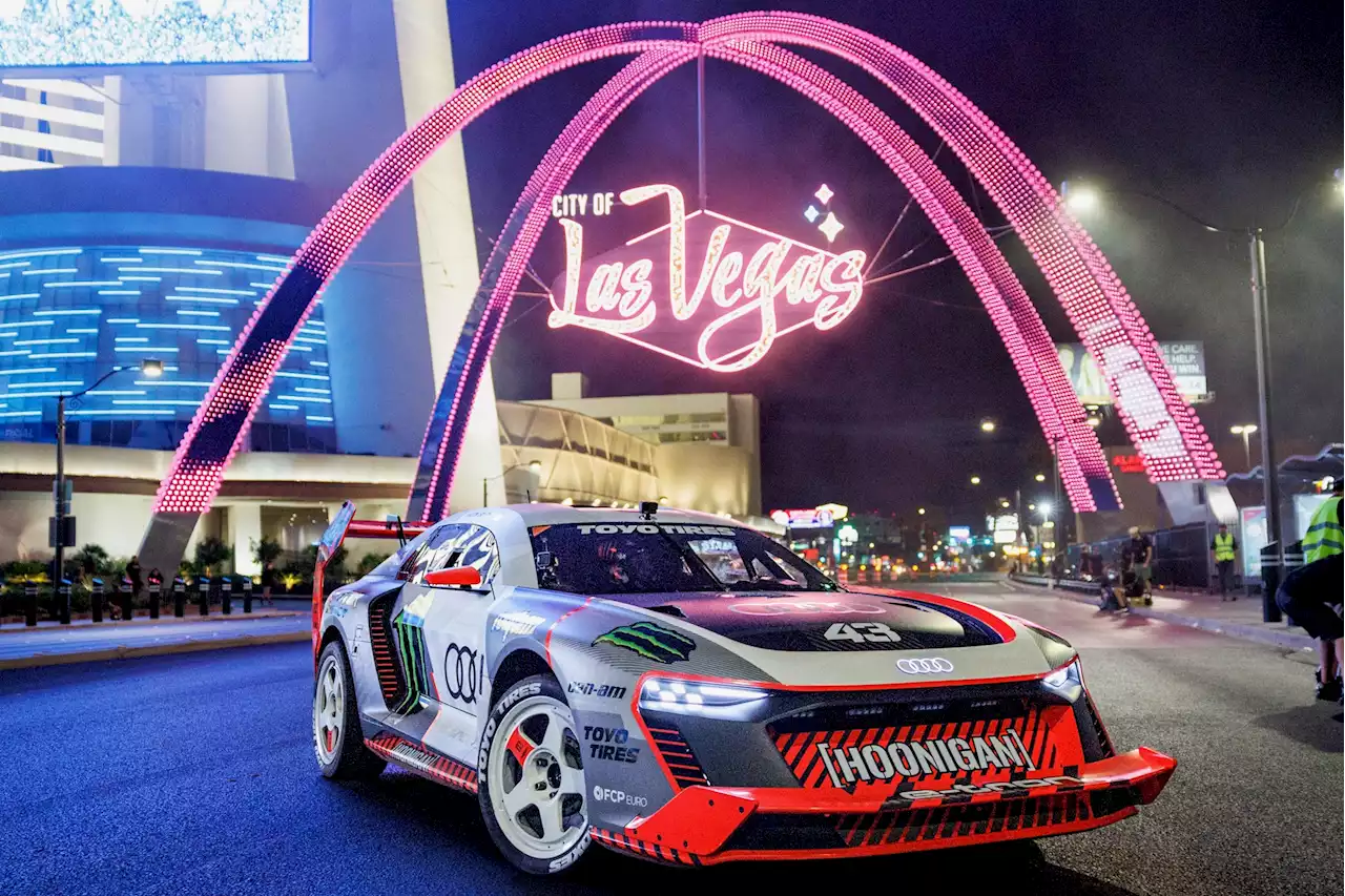 Watch Ken Block tear up Las Vegas in his wild Audi EV in 'Electrikhana'