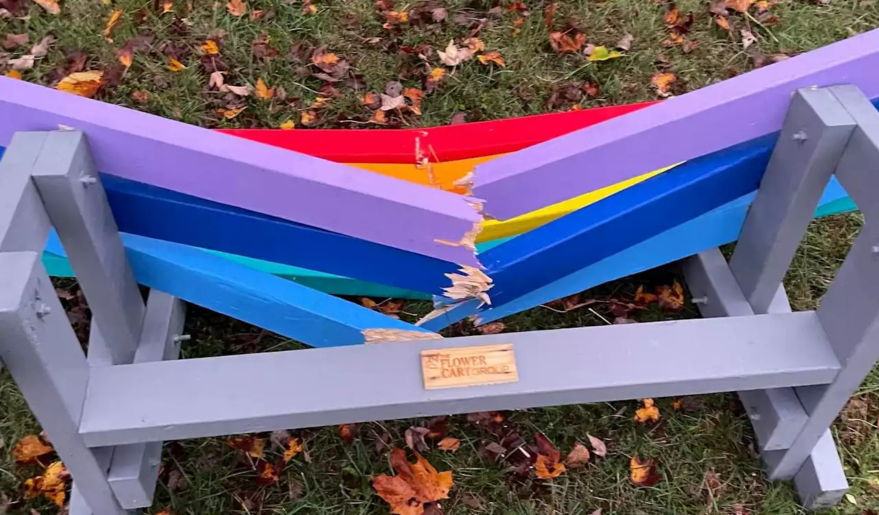 Pride benches, picnic table vandalized at Kings County, N.S., elementary schools, church | SaltWire