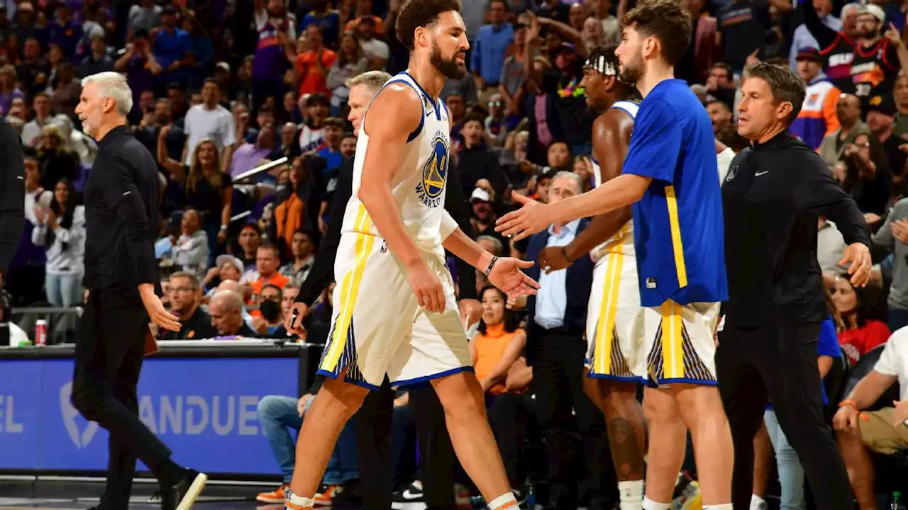 Klay Thompson ejected in career first after jawing with Devin Booker, Suns