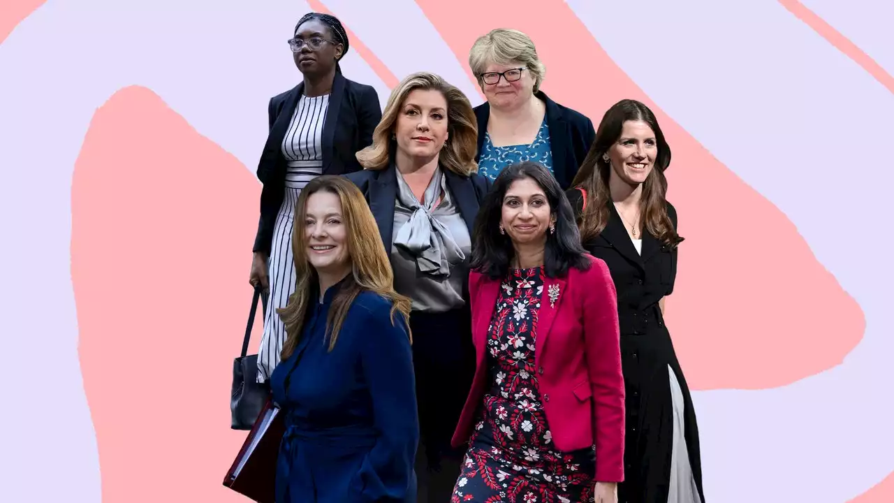 Who are the women in Rishi Sunak's cabinet, and what are their views on women's rights?