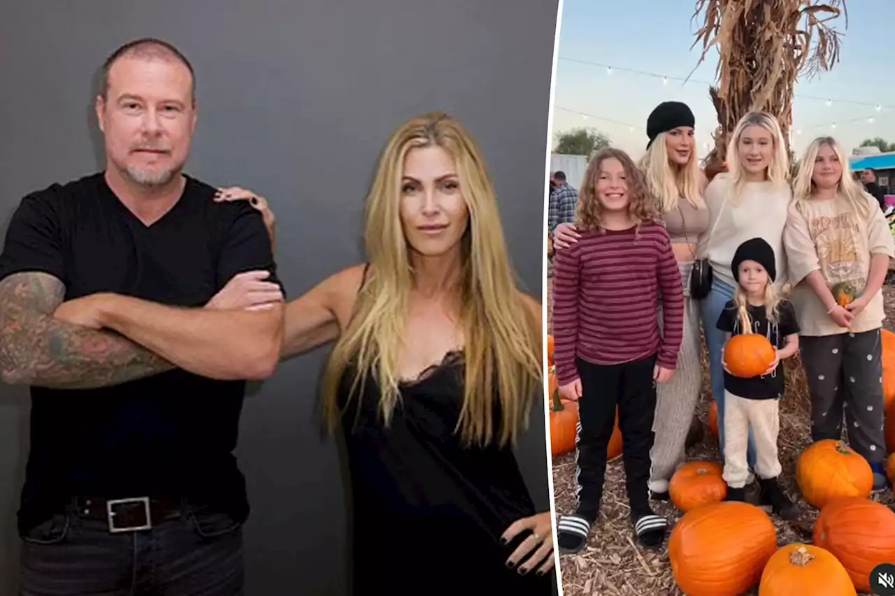 Dean McDermott and ex Mary Jo Eustace reunite as Tori Spelling hangs with kids