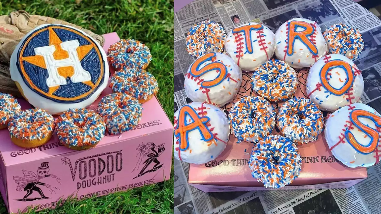 Cheer on the Astros advancing to the World Series by eating a 25-cent themed doughnut