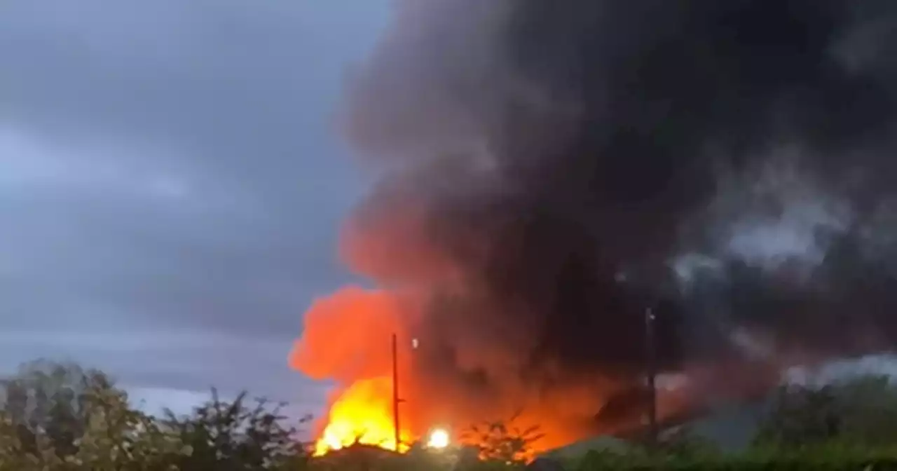 Huge blaze in Angus after 'explosion' at Scots farm as fire crews race to scene