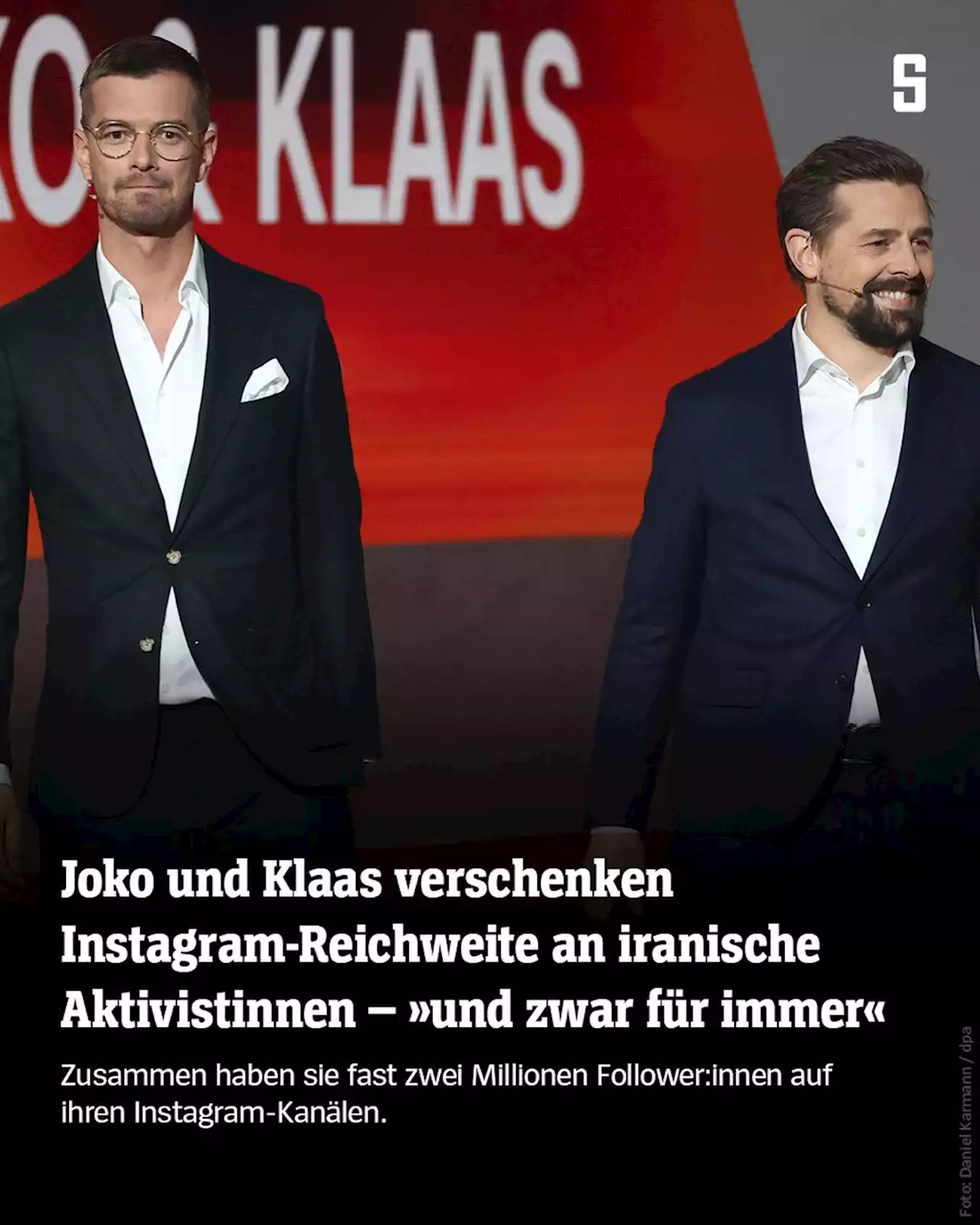 Joko und Klaas verschenken Instagram-Reichweite an Iranerinnen – »und zwar für immer«