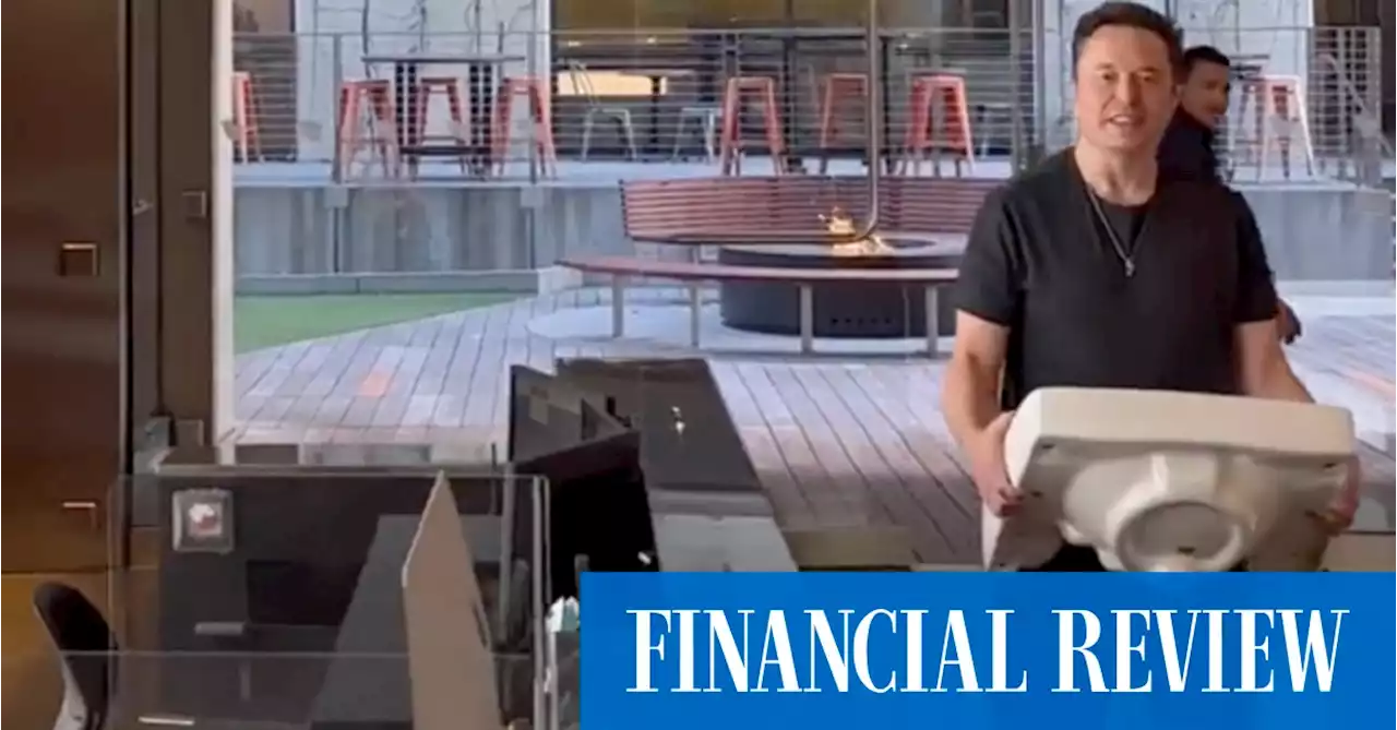 ‘Chief Twit’ Elon Musk posts video of himself strolling into Twitter