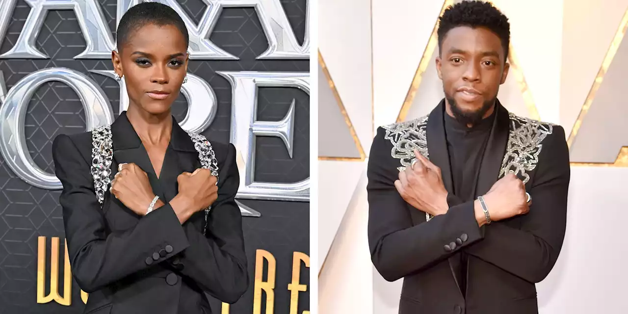 Letitia Wright Pays Tribute to Chadwick Boseman at the 'Wakanda Forever' Premiere