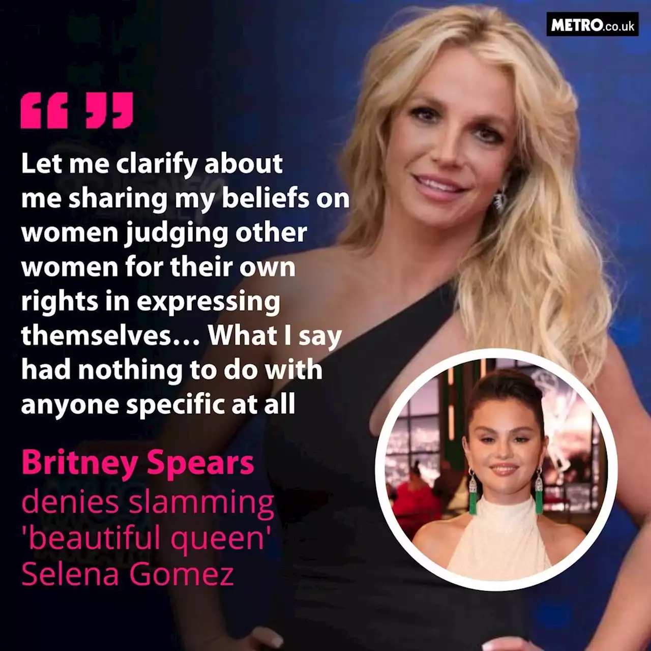 Britney Spears denies slamming 'beautiful queen' Selena Gomez after backlash