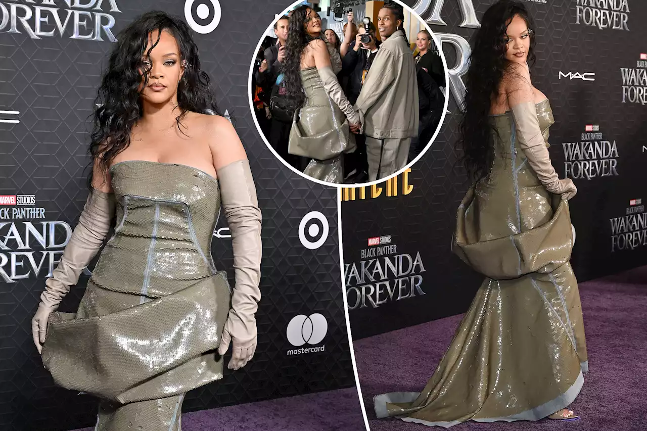 Rihanna makes red carpet return at ‘Black Panther: Wakanda Forever’ premiere