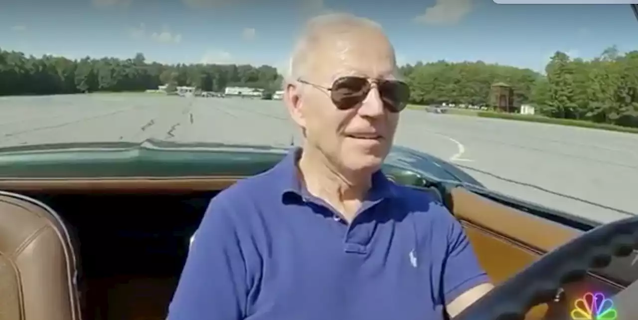 President Biden Uses Jay Leno's Garage Appearance as Excuse to Drive Corvette