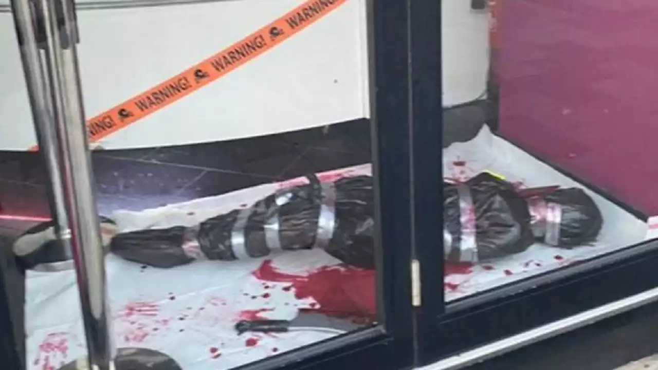 Ice cream shop pulls its 'murder scene' Halloween display after outrage