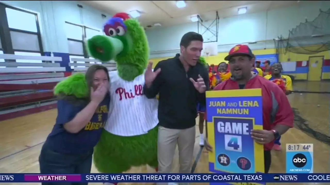 GMA surprises local baseball coach with tickets to see the Phillies in the World Series