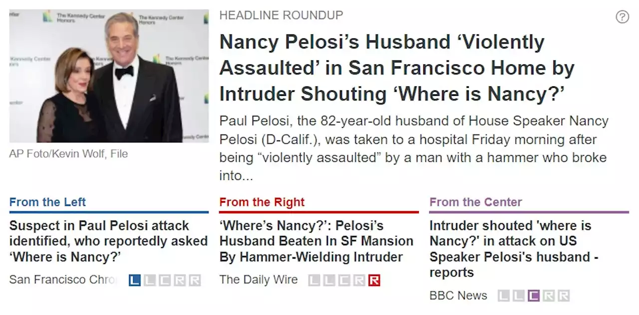 Nancy Pelosi’s Husband ‘Violently Assaulted’ in San Francisco Home by Intruder Shouting ‘Where is Nancy?’