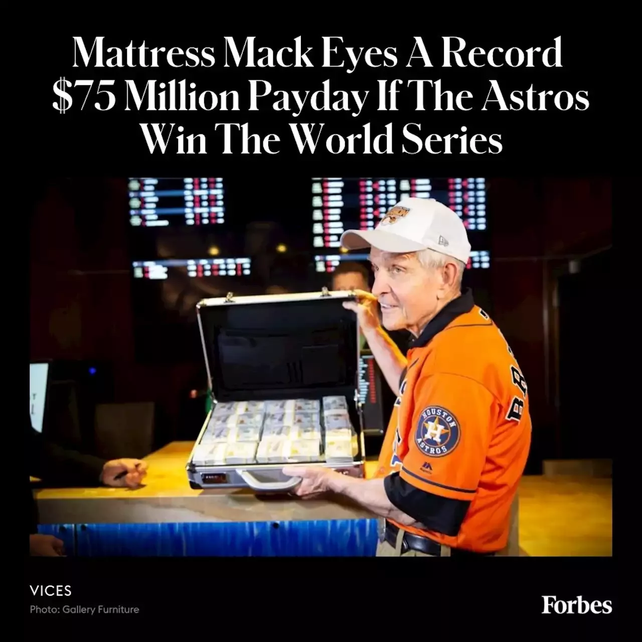 Mattress Mack' eyes biggest sports betting payday if Houston