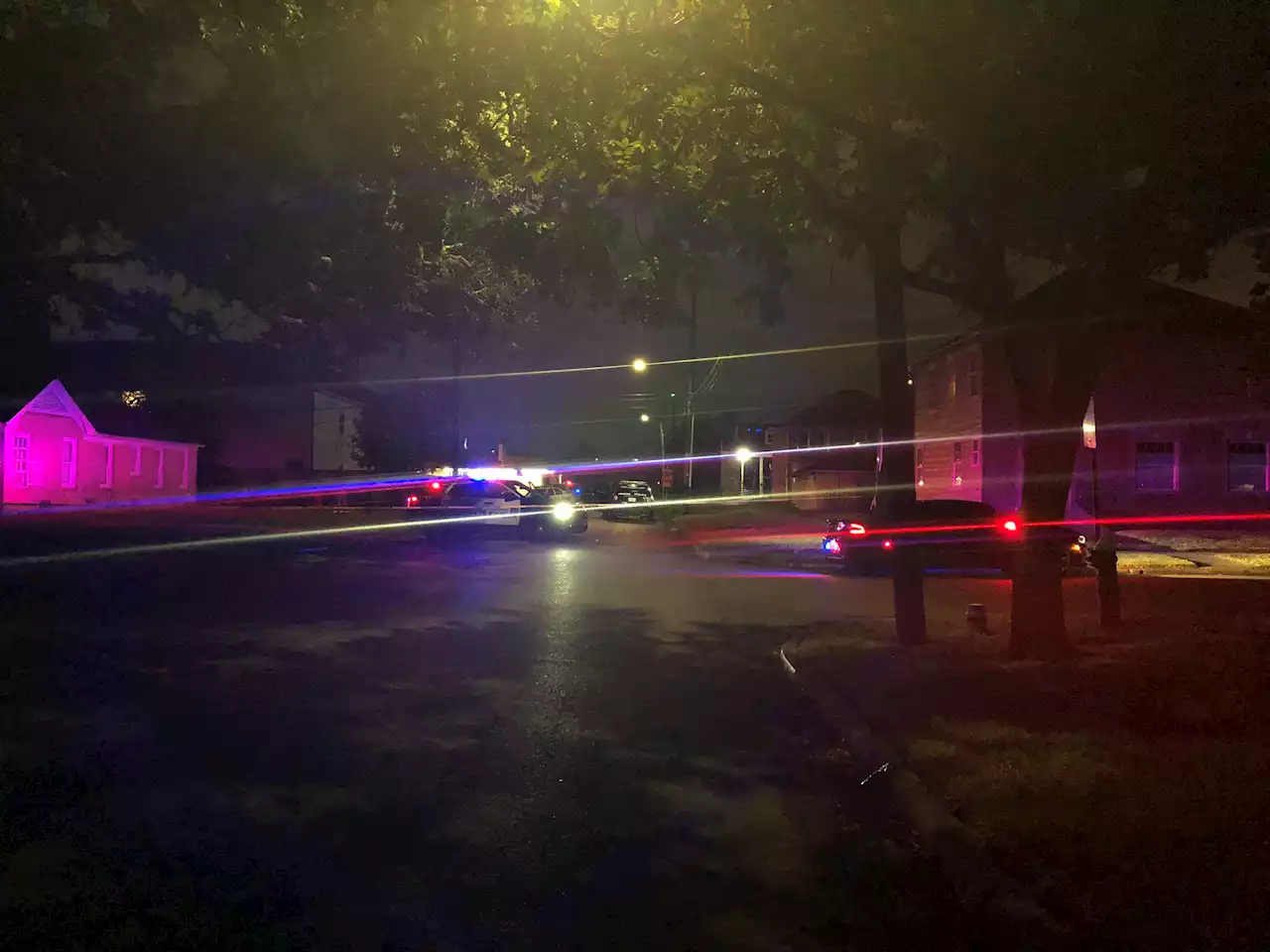 Houston police are responding to a report of a man found shot dead on Sampson Street