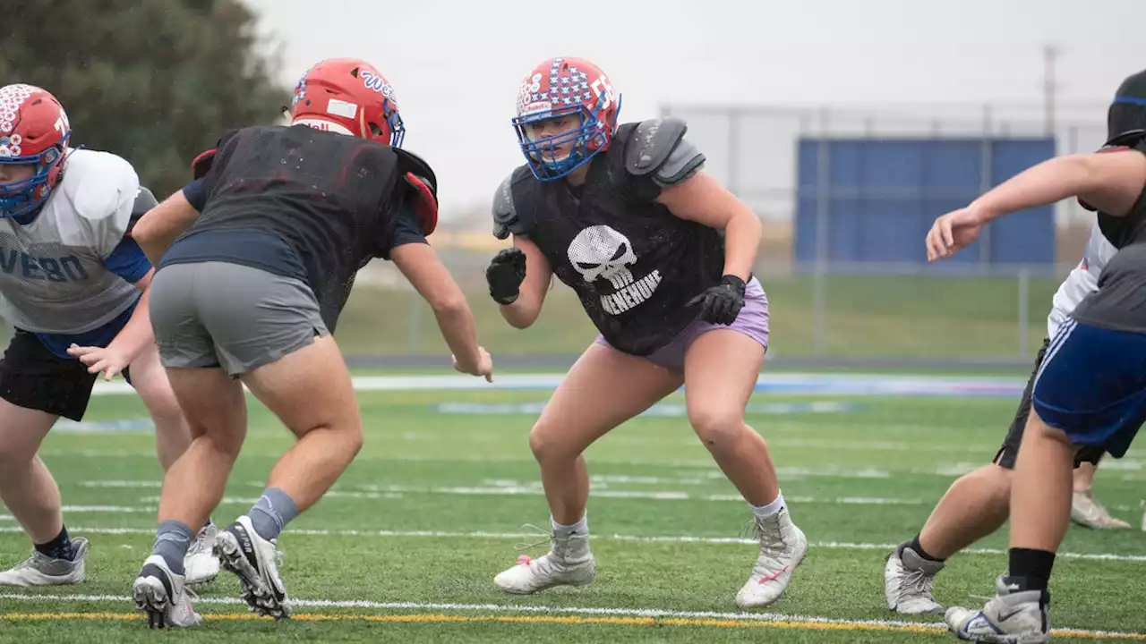 Not your typical high school football player: Girl plays O-line for a state title contender