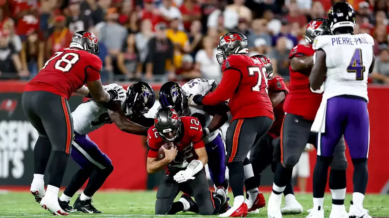 Buccaneers vs. Ravens: Tom Brady becomes most sacked quarterback in NFL  history