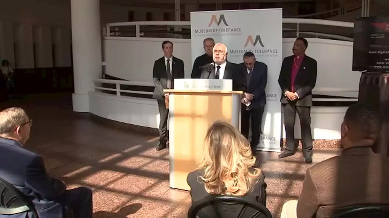 Local leaders gather at Museum of Tolerance to denounce antisemitic incidents and hate crimes