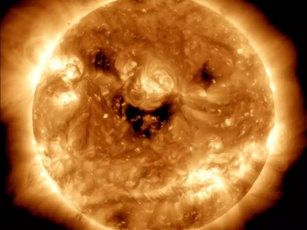 NASA said the sun was seen 'smiling' in a newly released satellite image | Businessinsider