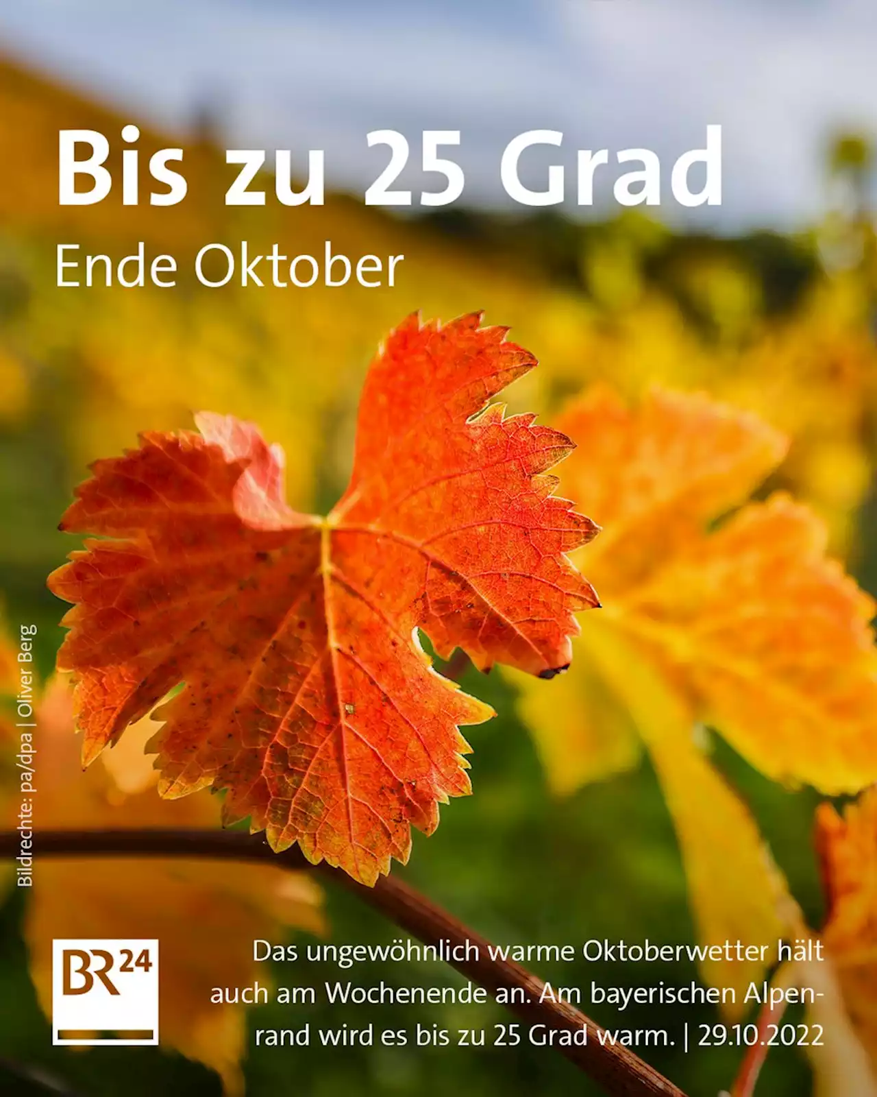 Sommer im Herbst – Oktober endet mit milden Sonnentagen