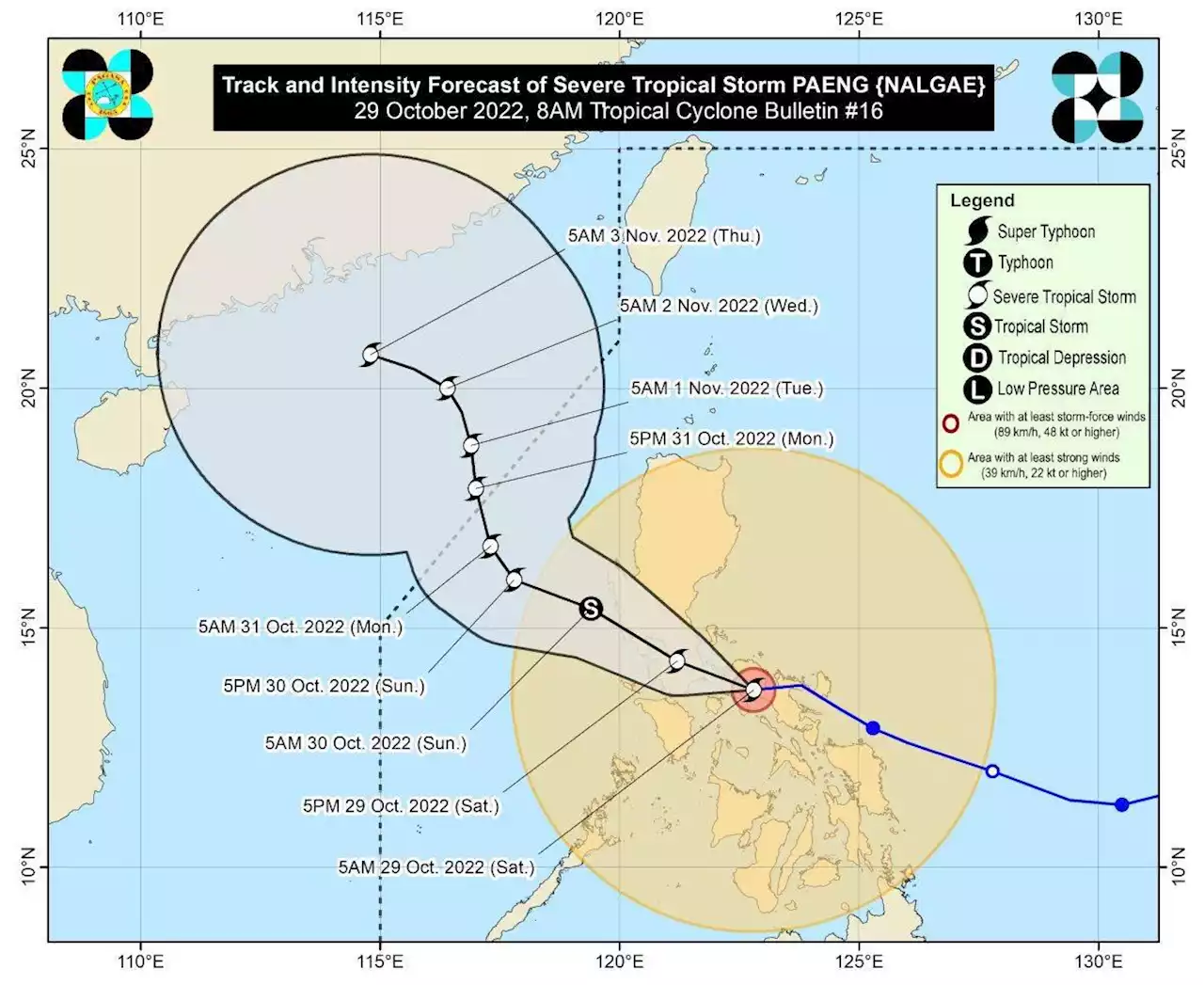 Signal No. 3 up over NCR, 8 other areas as Paeng crosses Quezon