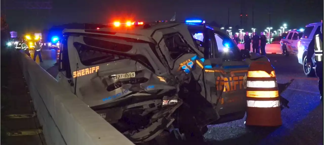 Harris County deputy car was hit by a speeding drunken driver