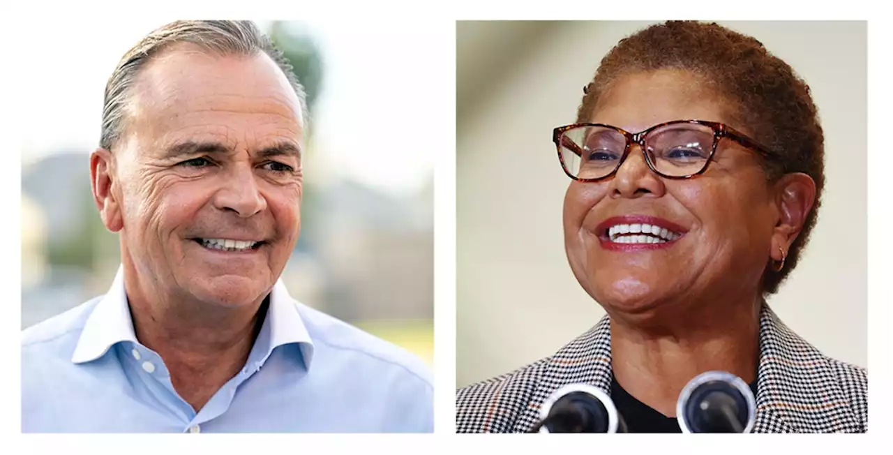 Karen Bass and Rick Caruso reach out to voters as Nov. 8 election day rushes closer