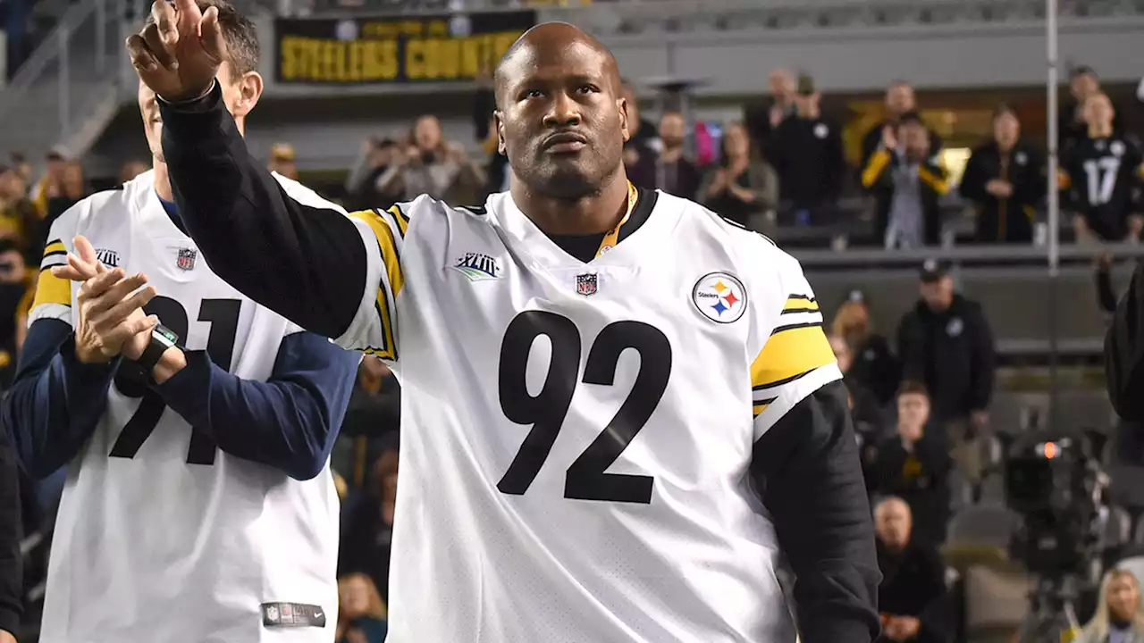 Ex-NFL Star James Harrison Pushes Near-2K-Pound Sled for Insane Workout