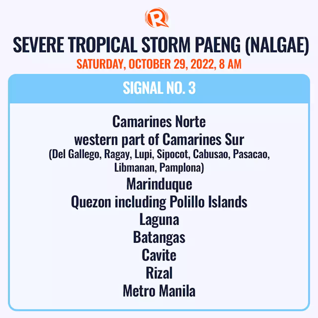 Severe Tropical Storm Paeng makes third landfall in Quezon