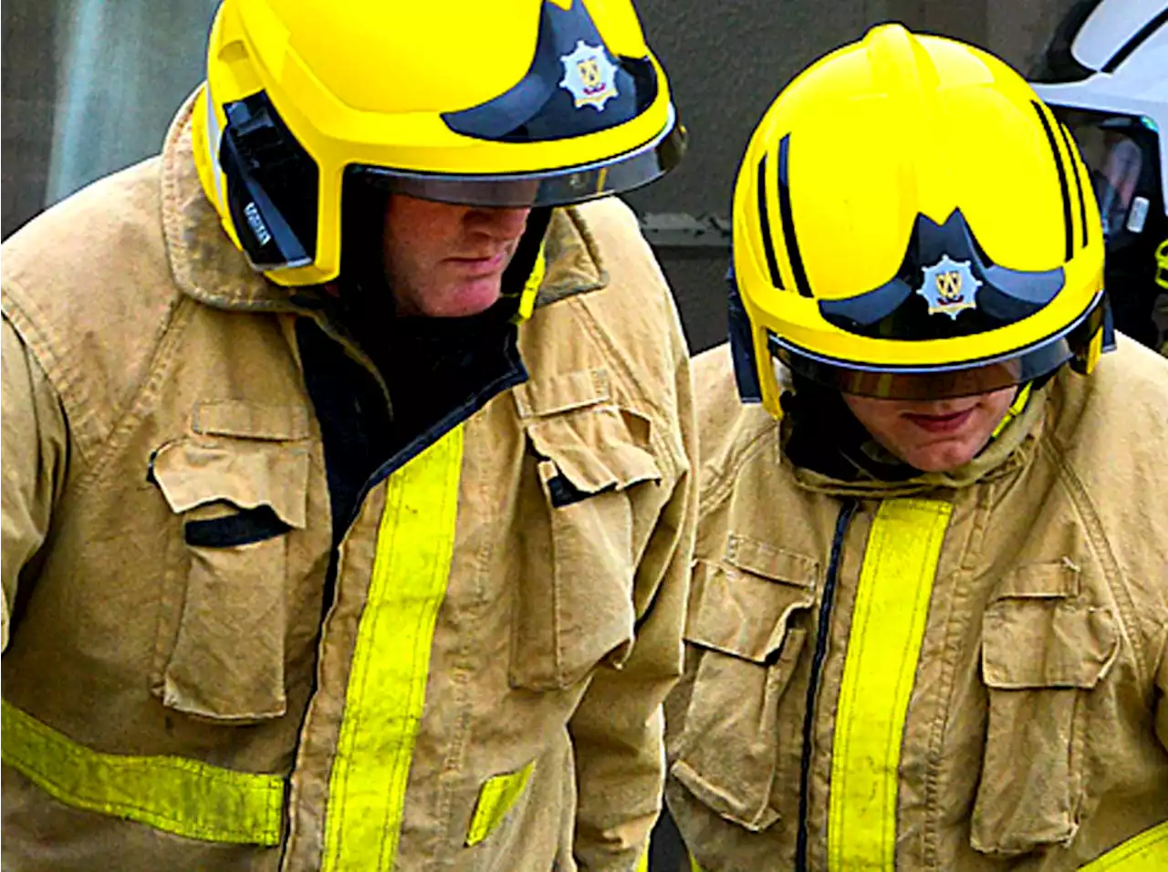 Two people trapped after crash on Shropshire border