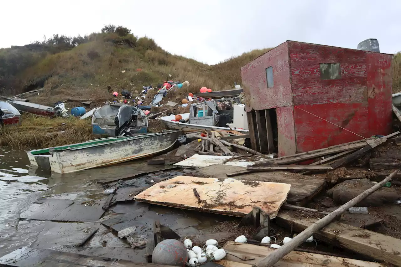 A storm is on track to hit a portion of Western Alaska pummeled by last month's typhoon remnants