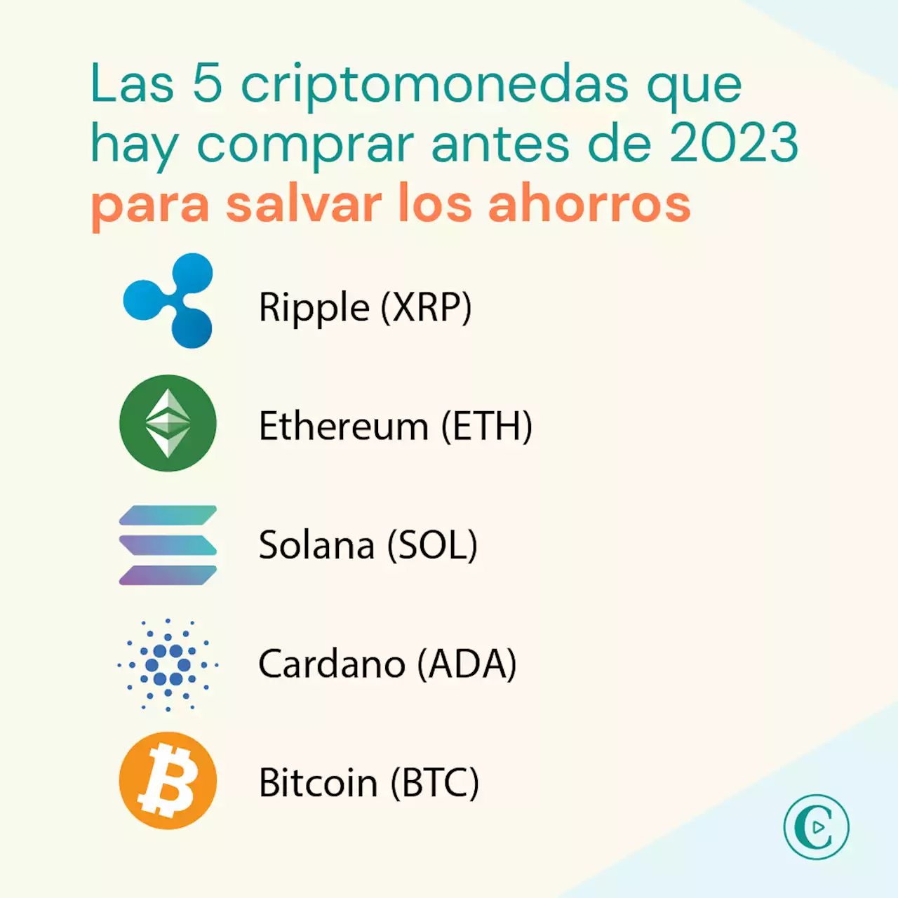 Las 5 criptomonedas que hay comprar antes de 2023 para salvar los ahorros