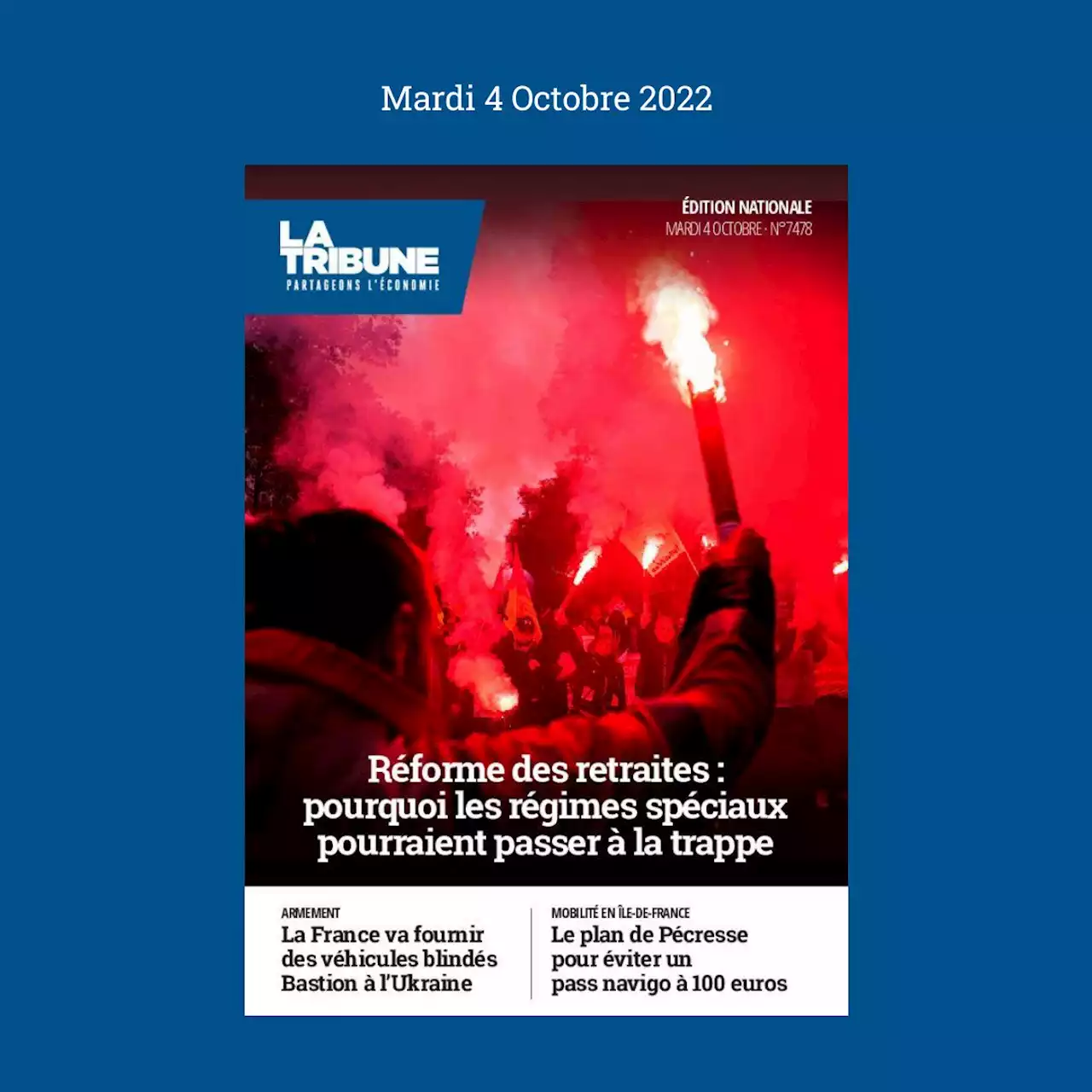 4 octobre 2022 - La Tribune Quotidien - La Tribune