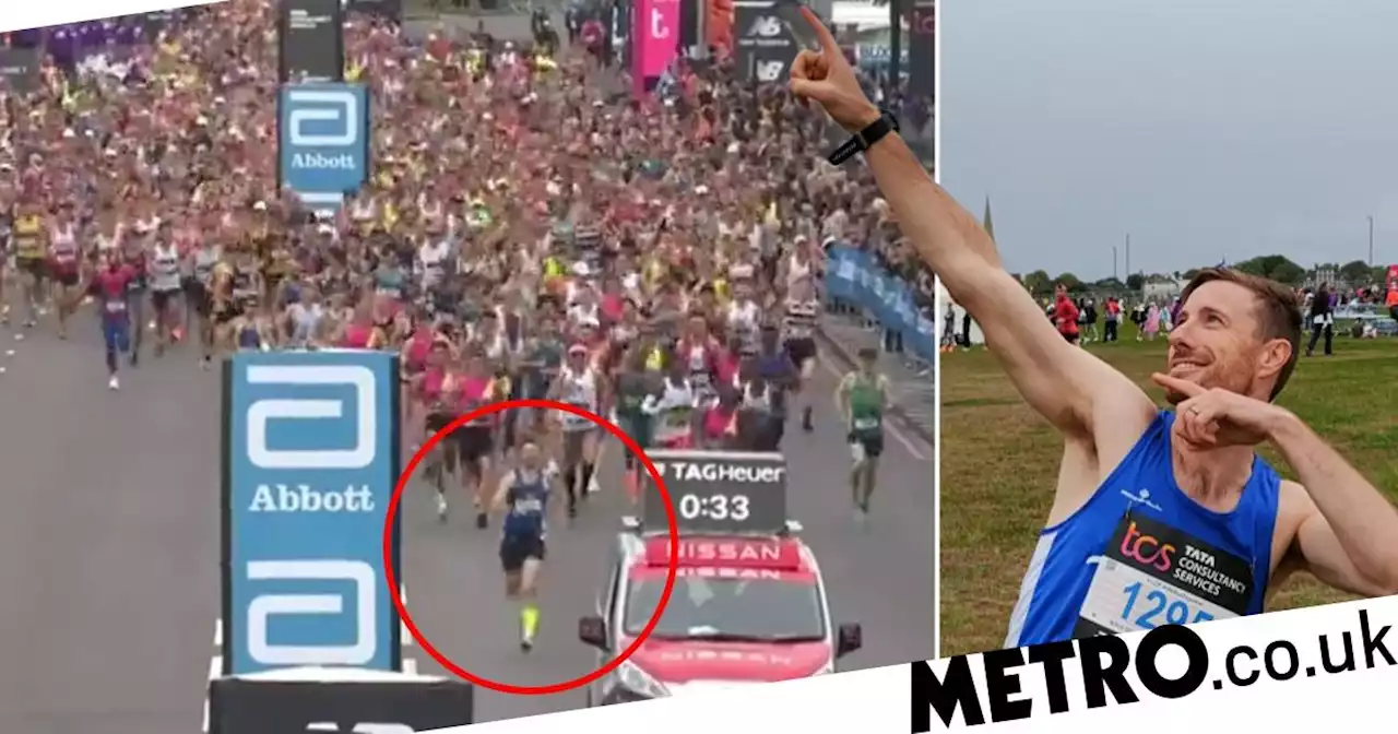 Man who sprinted to front of London Marathon says it's his 'dream come true'