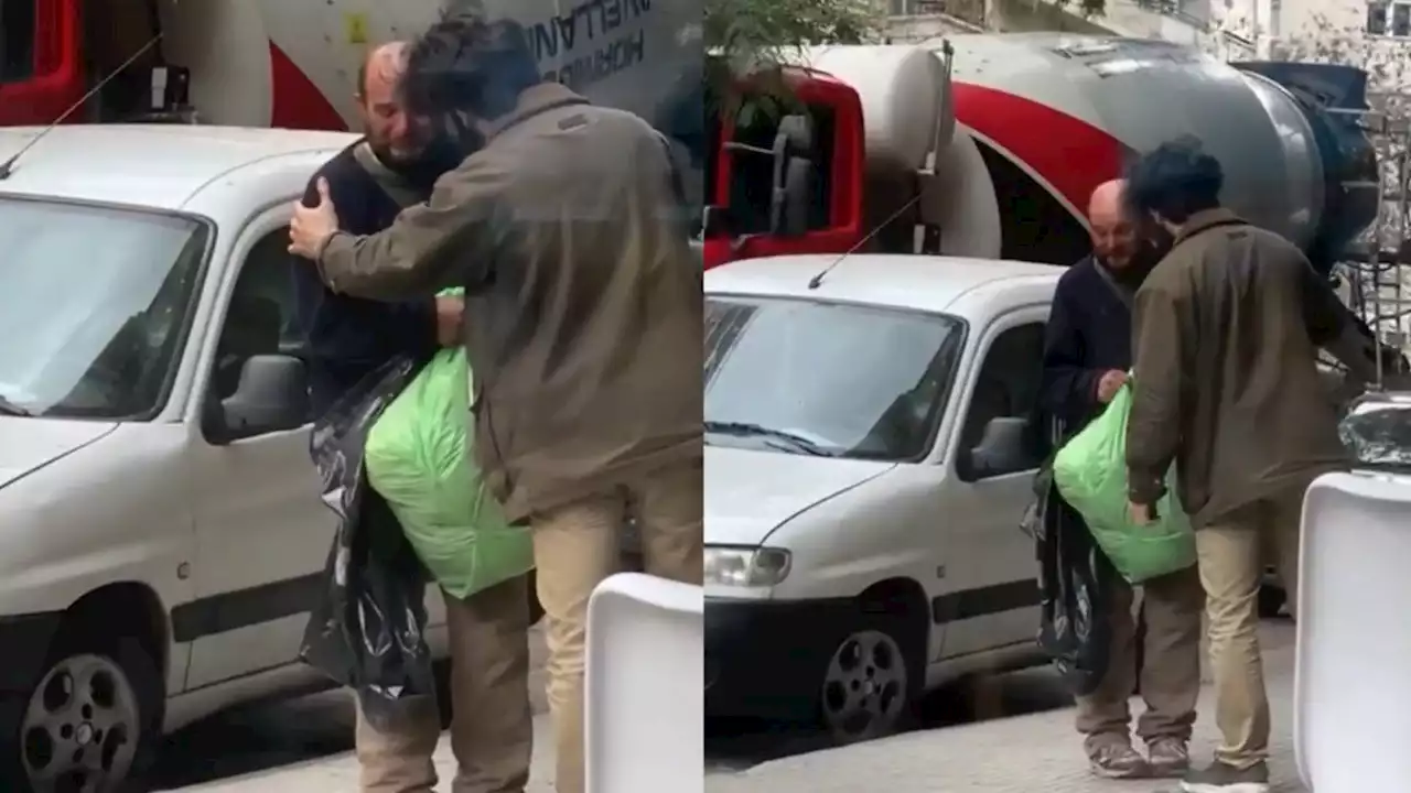 Un abrazo que cambió todo: estaba desaparecido y su esposa lo reconoció en un video viral