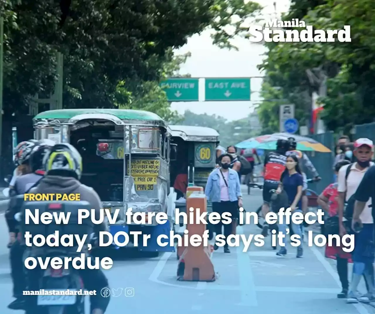 New PUV fare hikes in effect today, DOTr chief says it’s long overdue