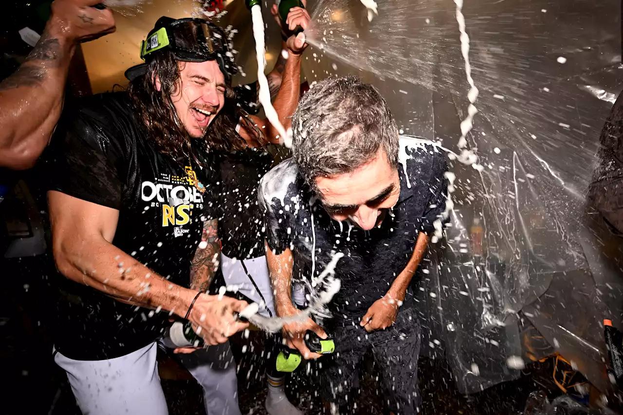 Poppin' Bottles With the Padres: Friars Celebrate Playoff Spot With Raucous Clubhouse Bash