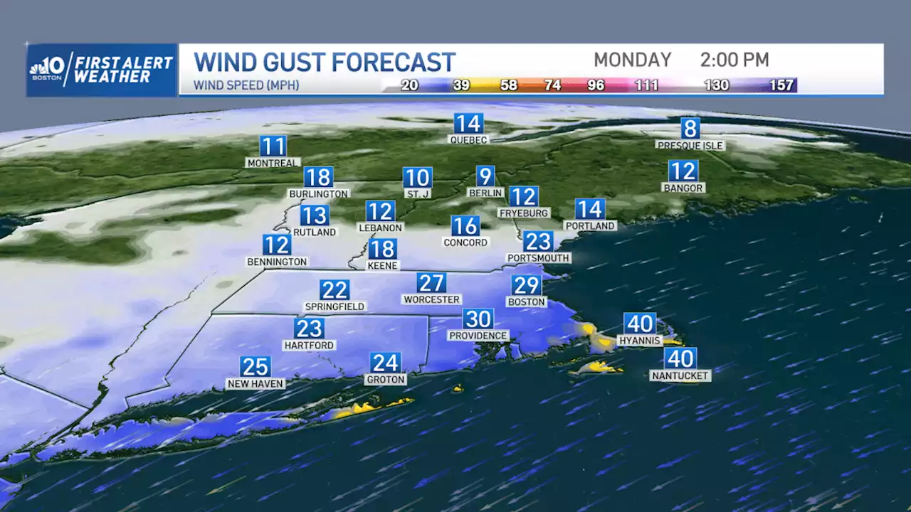 Cool and Windy Start to the Work Week, Showers to Follow