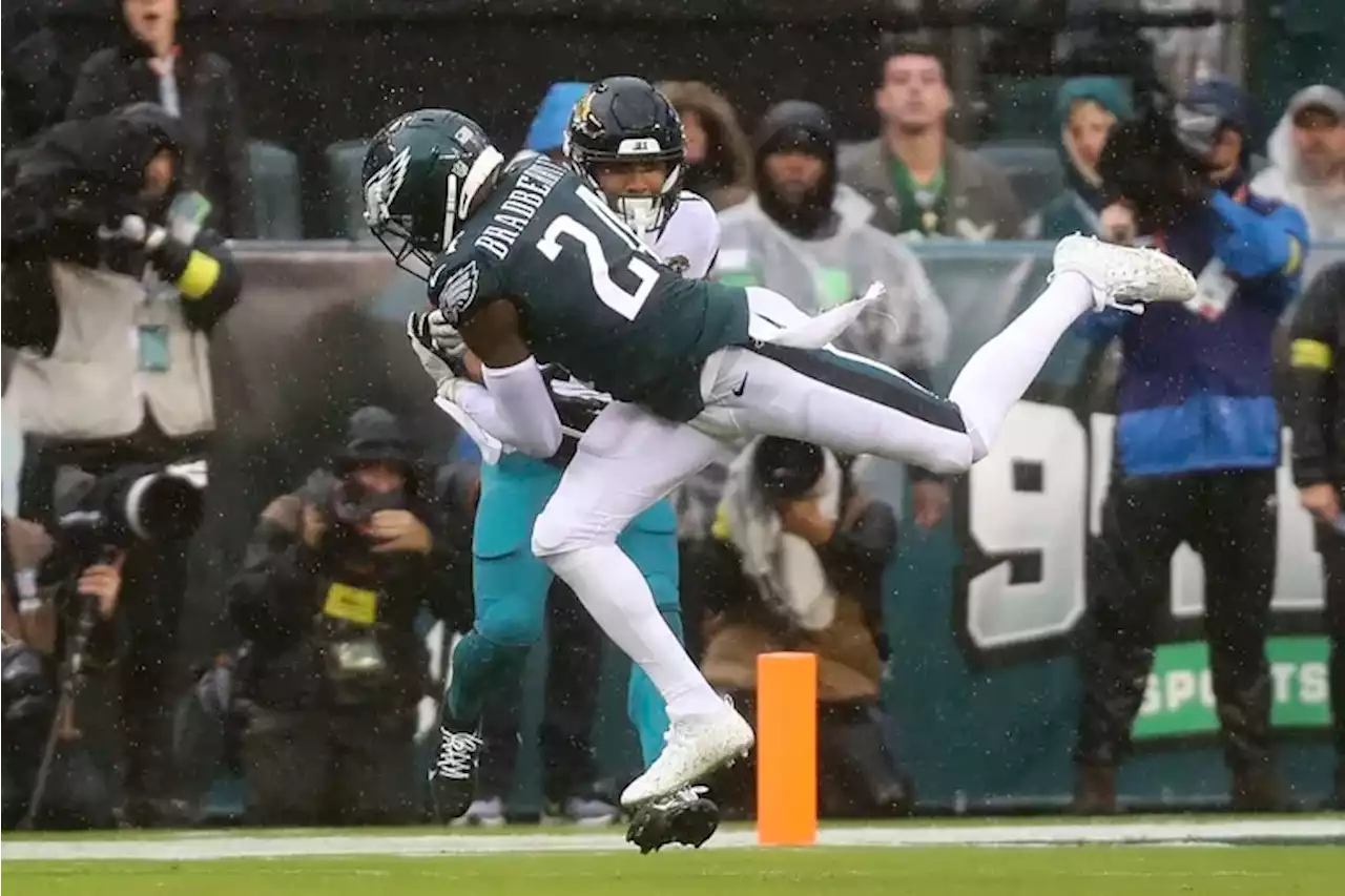 Eagles corner James Bradberry’s big play impresses Darius Slay: ‘How you let that man out the building?’