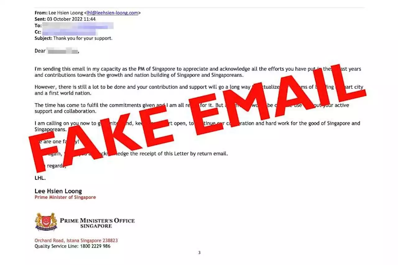 Scammers target PM Lee in fake e-mail scam